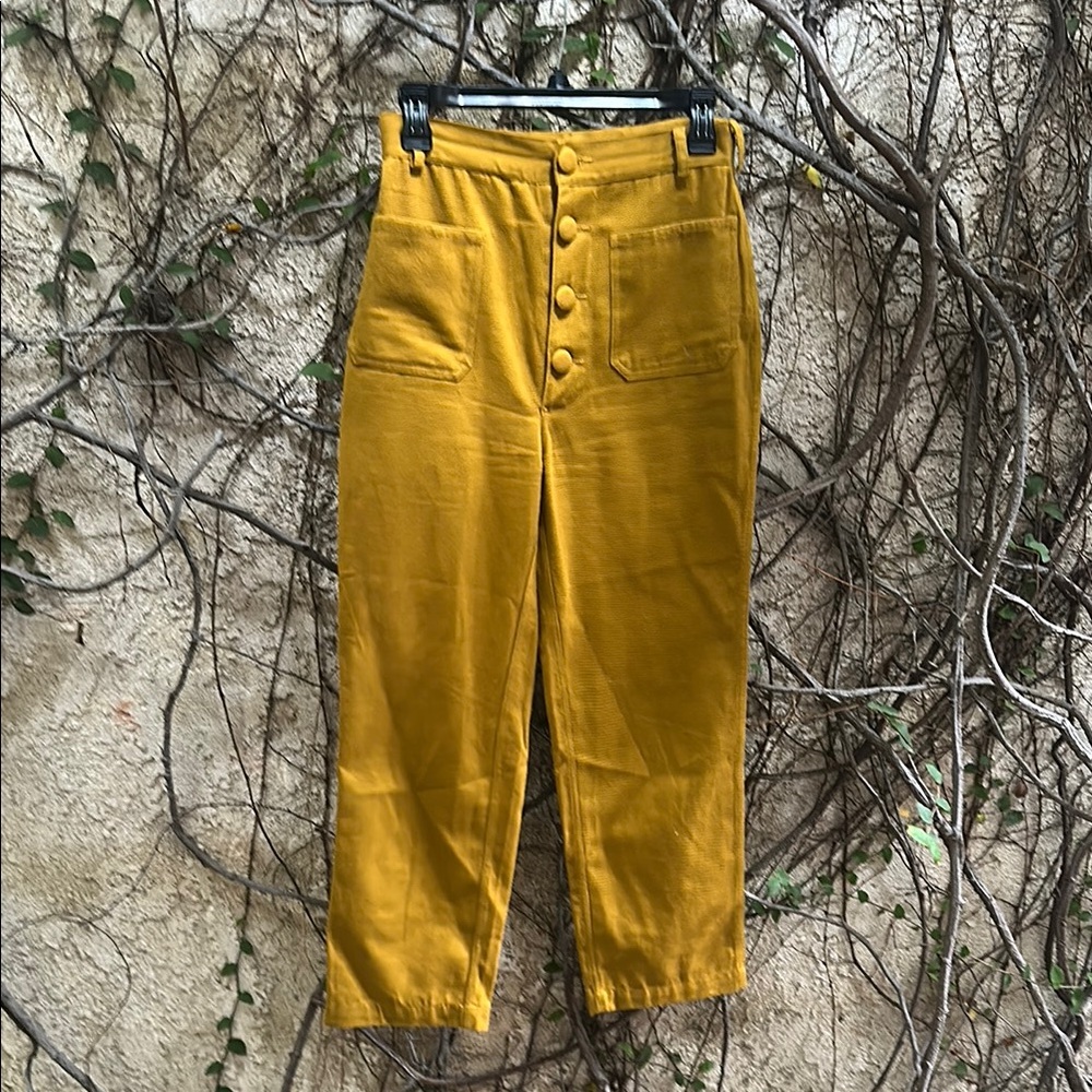 Samantha Pleet Yellow Corduroy Pants
